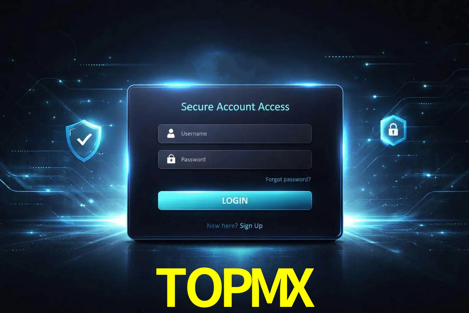 Pantalla de inicio de sesión de cuenta TOPMX para usuarios en México